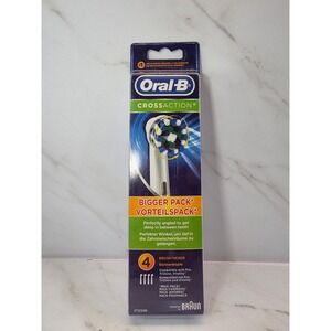Oral-B CrossAction Replacement‎ Brush Heads - 4 Count - New